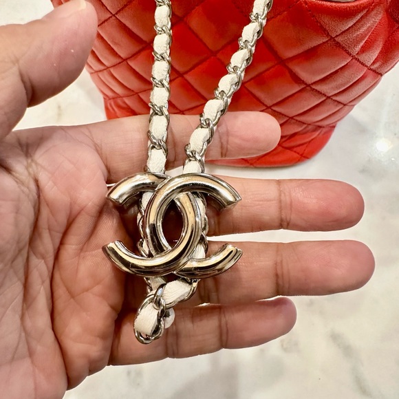 SALE!!!! CHANEL Lambskin Quilted Cuba Drawstring Tote Red White Blue - Picture 11 of 12